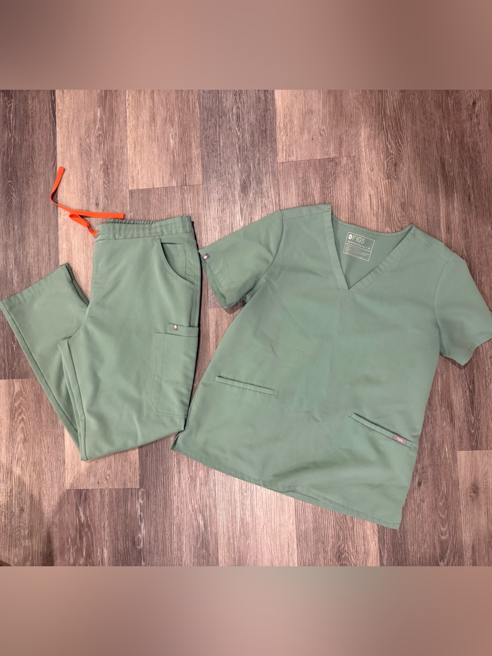 FIGS Technical Collection Scrubs in Sage Green